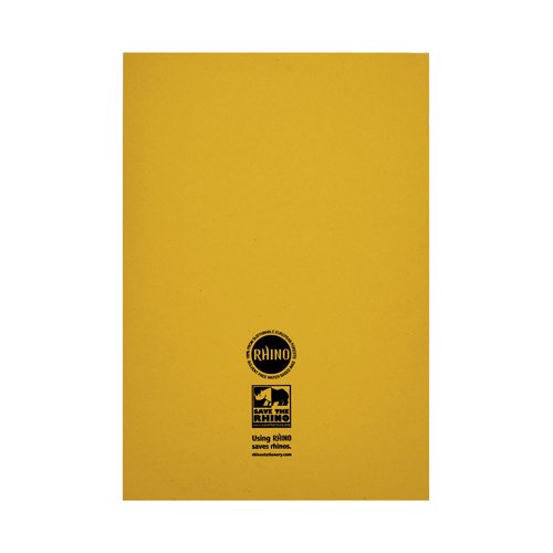 Rhino Exercise Book 8mm Ruled 80 Pages A4 Yellow (Pack of 50) VC48472 Exercise Books & Paper VC48472