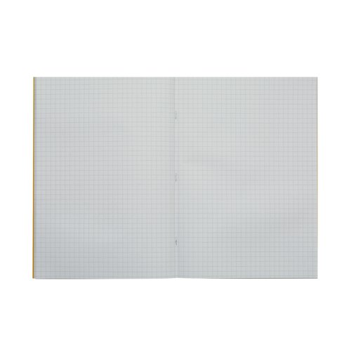 Rhino Exercise Book 5mm Square 80 Pages A4 Yellow (Pack of 50) VC49676 Exercise Books & Paper VC49676