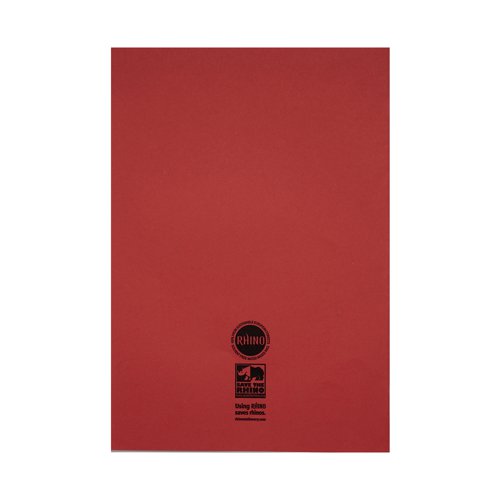 Rhino Exercise Book Plain 80 Pages A4 Plus Red (Pack of 50) VC50452 Exercise Books & Paper VC50452