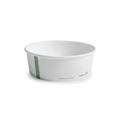 Vegware Bon Appetit Food Bowl 32oz PLA-Lined White (Pack of 50) RSC-32