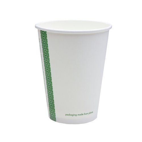 VG92023 Vegware Hot Cup 12oz Single Wall White (Pack of 1000) LV-12