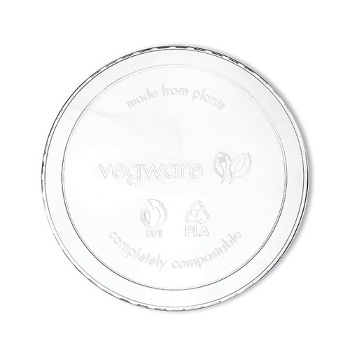 Vegware Deli Container Lid Round 8-32oz Clear (Pack of 500) VDC-120H