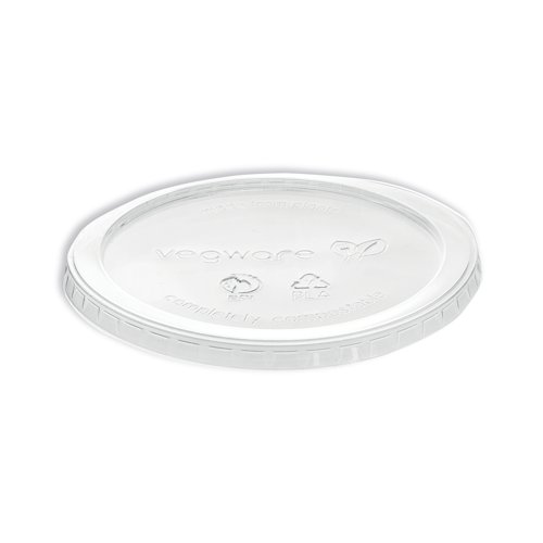 VG92842 Vegware Deli Container Lid Round 8-32oz Clear (Pack of 500) VDC-120H