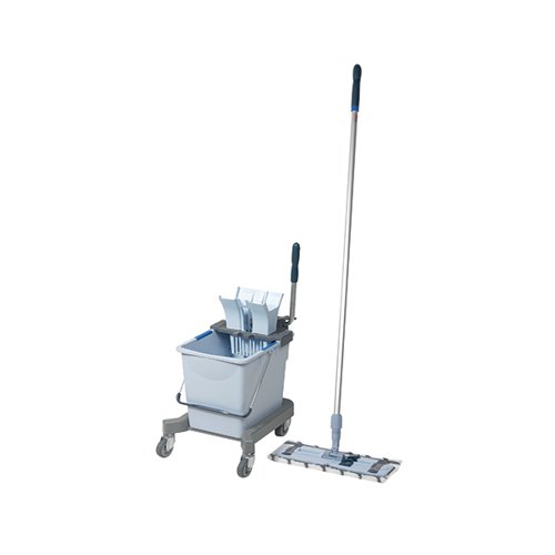The Vileda UltraSpeed Pro mopping system features a lightweight, high capacity 25 litre bucket, innovative flat-headed mop and remarkable gearlever press take the strain out of mopping and leave your floor glossy and dry. Quick drying prevents you needing to wait before walking across the floor, just spray, sweep and squeeze for impressive instant results.