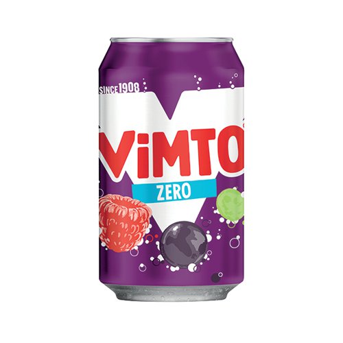 Vimto Zero Sugar 330ml Can (Pack of 24) 2100