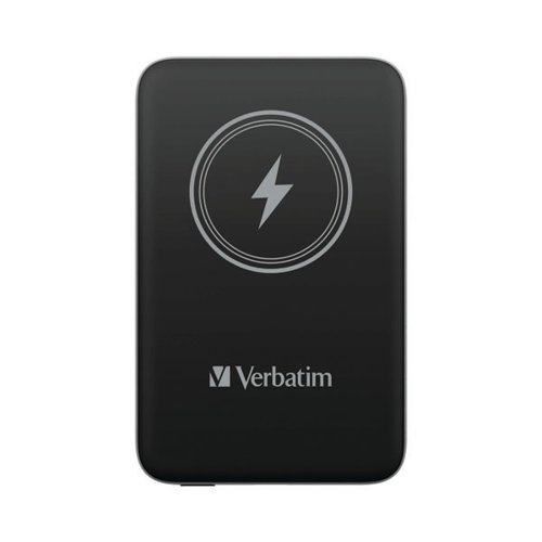 Verbatim Charge n Go Power Bank Magnetic Wireless Charging 10000mAh Black 32245 Rechargeable Battery Packs VM32245