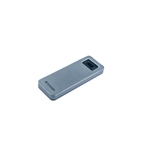 VM43656 Verbatim Executive Fingerprint Secure Solid State Drive (SSD) USB 3.2 Gen 1 USB-C 512GB Grey 53656