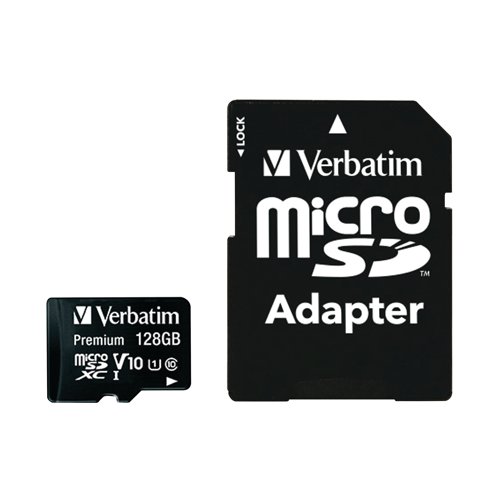 VM44085 Verbatim Premium SDXC Micro Card 128GB with Adapter 44085