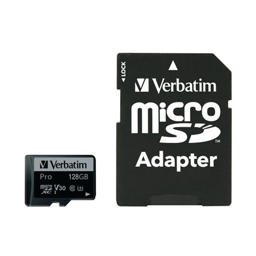 Verbatim Pro microSDXC Memory Card Class 3 128GB 47044 Verbatim