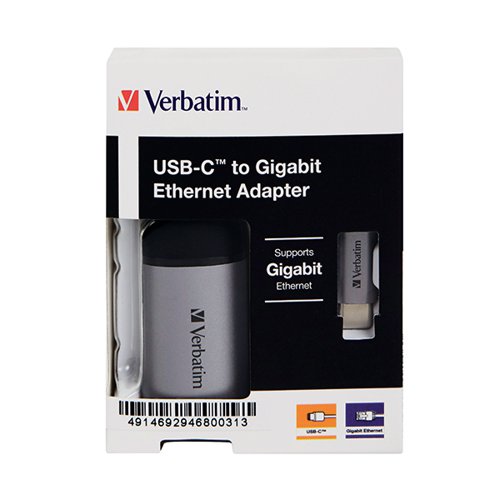 Verbatim USB-C to Gigabit Ethernet Adapter 49146 | VM49146 | Verbatim