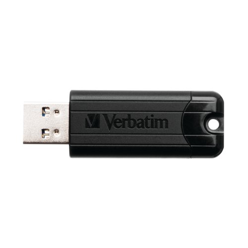 Verbatim Pinstripe USB 3.0 Flash Drive 32GB Black 49317 - Verbatim - VM49317 - McArdle Computer and Office Supplies