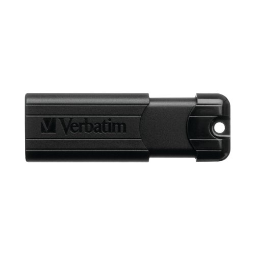VM49319 Verbatim Pinstripe USB 3.0 Flash Drive 128GB Black 49319