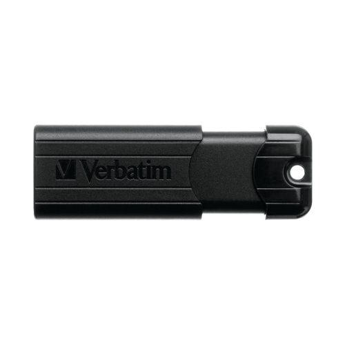 Verbatim Pinstripe USB 3.0 Flash Drive 256GB Black 49320 - Verbatim - VM49320 - McArdle Computer and Office Supplies