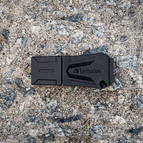 Able to withstand even the most arduous of physical punishment, the Verbatim ToughMAX is a seriously durable USB 2.0 storage drive. Forged with extremely tough KyronMAX compounds, the ToughMAX USB Drive can withstand crush forces up to 2,250kg, water immersion up to 30m and extreme temperatures between -25 and 150 degrees Celsius. Despite this durability this compact flash drive is exceptionally lightweight and has storage capacity for up to 16GB of data.