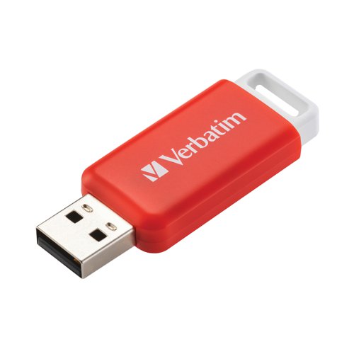 Verbatim Databar USB Drive USB 2.0 16GB Red 49453 Verbatim