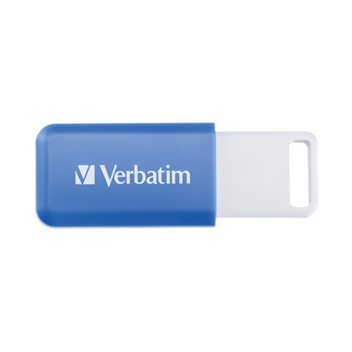 Verbatim Databar USB Drive USB 2.0 64GB Blue 49455 Verbatim