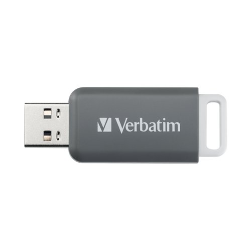 Verbatim Databar USB Drive USB 2.0 128GB Grey 49456 USB Memory Sticks VM49456