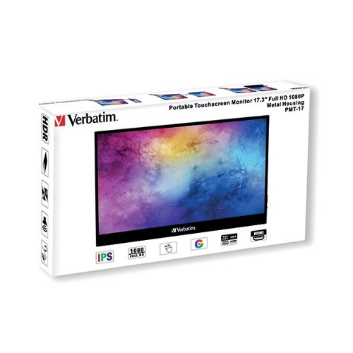 Verbatim PMT-17 Portable Touchscreen Monitor 17.3 Inch FHD 1080P 49593