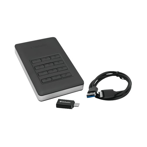 Verbatim Store N Go Secure Portable HDD USB 3.1 1TB 53401 VM53401