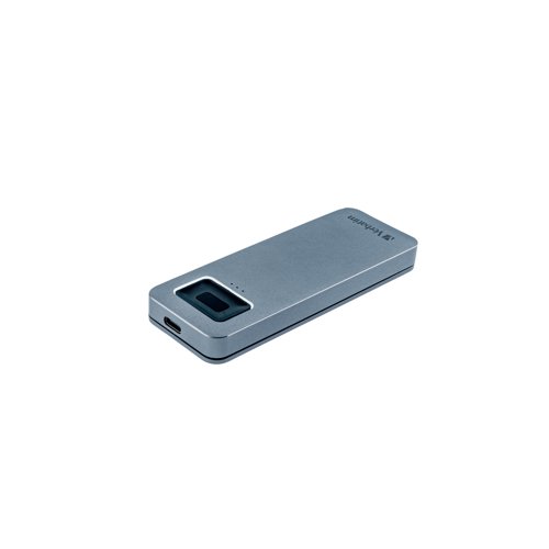 Verbatim Executive Fingerprint Secure Solid State Drive (SSD) USB 3.2 Gen 1 USB-C 1TB Grey 53657 | VM53657 | Verbatim