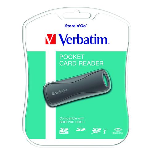 Verbatim 4 Slot Pocket Card Reader 97709