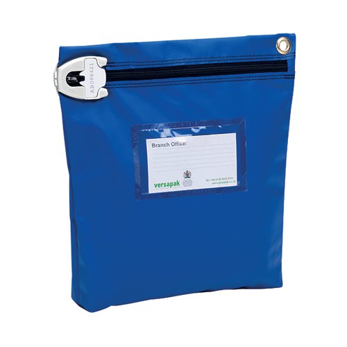 Versapak High Security Pouch 267x267x50mm Blue CCB1_T2SEAL VP00137 Buy online at Office 5Star or contact us Tel 01594 810081 for assistance