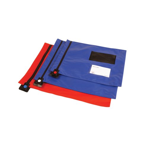 VP99111 | For secure mailing of cash and important or sensitive documents, this flat mailing pouch is made of lightweight and durable PVC coated nylon and can be used in conjunction with security seals for tamper evident mailing. The address window and label patch can only be accessed internally and the zip closure has a security locking device to prevent tampering in transit. The pouch measures W286xH336m for larger items.