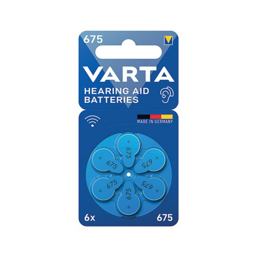 Varta Hearing Aid Batteries 675 (Pack of 6) 24600101416