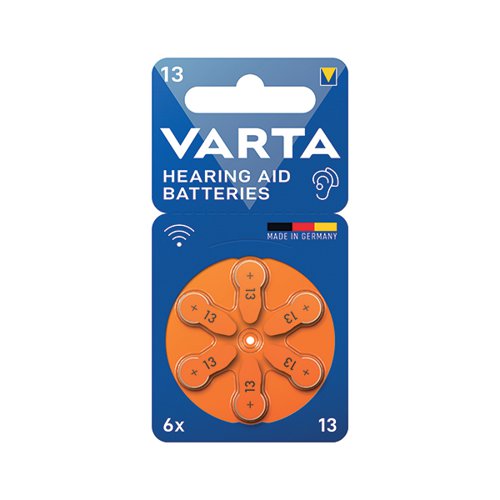Varta Hearing Aid Batteries 13 (Pack of 6) 24606101416