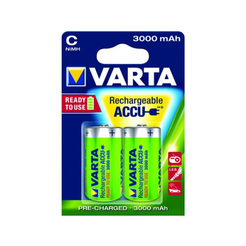 Varta C Rechargeable Accu Battery NiMH 3000 Mah (Pack of 2) 56714101402