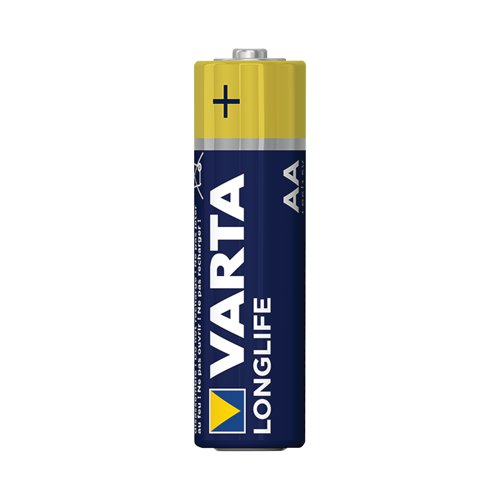 Varta Longlife is a long lasting battery for low drain devices. Suitable for remote controls for televisions and music systems, wall clocks and radios, it offers long lasting energy with constant and low energy consumption. With guaranteed storage time of 10 years, this battery blister pack contains eight batteries and provides clear communication of usage with pictograms on the pack. Designed with a 'single press out', the pack enables easy opening and stores unused batteries.