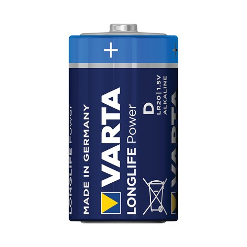 VR55927 Varta Longlife Power D Battery (Pack of 4) 04920121414