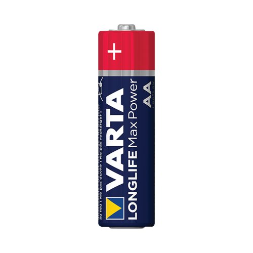 Varta Longlife Max Power offers precise energy for high technology devices. Suitable for digital cameras, blood pressure monitors, game controllers, etc., it offers precise energy with a guaranteed storage time of 10 years. This battery pack contains 8 batteries and provides clear communication of usage with pictograms on the pack. Designed with a 'single press out', the pack enables easy opening and stores unused batteries.