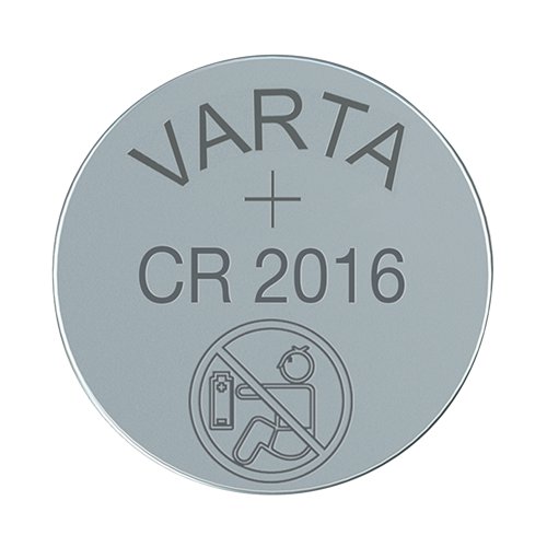 Varta CR2016 Lithium Coin Cell Battery (Pack of 2) 06016101402 Disposable Batteries VR74638