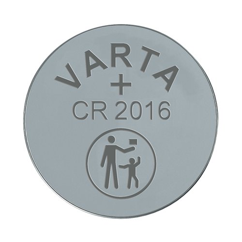 Varta CR2016 Lithium Coin Cell Battery (Pack of 2) 06016101402 VR74638 Buy online at Office 5Star or contact us Tel 01594 810081 for assistance