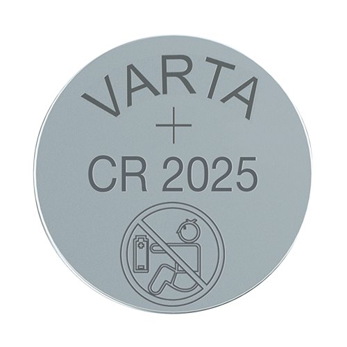 Varta CR2025 Lithium Coin Cell Battery (Pack of 2) 06025101402