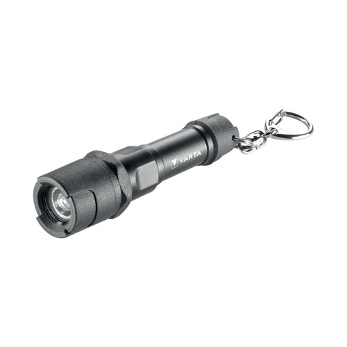 VR80805 | Built to survive, the Varta Indestructible Key Chain LED torch captivates with its robust and durable construction combined with a compact size. A high performance LED ensures reliable long-lasting luminosity, the torch easily survives falls from a height of up to 9m. With a beam range of up to 10m and two light levels the torch is perfect for DIY, home projects, camping, hiking or crafting. Ideal for applications such as workshops, garages, caravans, boats, cars, shed, garden or construction site, as well as outdoor activities, emergencies and power failures.