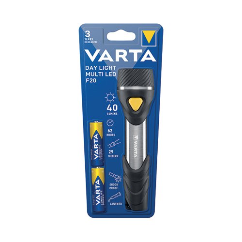 Varta Day Light Multi LED F20 Torch with 9 LEDS 62 Hours Run Time 16632101421