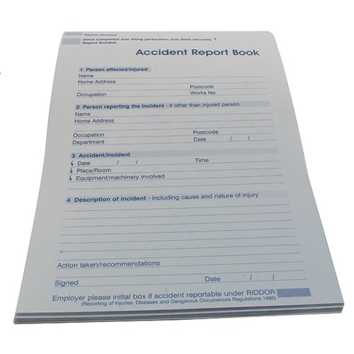 Wallace Cameron Accident Report Book A5 5401009 5401015