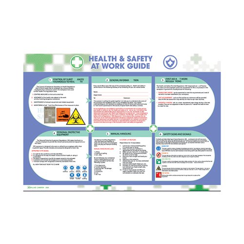 Wallace Cameron Health and Safety Poster Health and Safety at Work 590x420mm 5405023