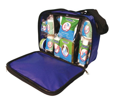 Specially put together for use at events with large crowds, this Wallace Cameron first aid bag has a selection of first aid products suitable for an accident or emergency. The comprehensive kit includes dressings, wipes, bandages, a foil blanket, scissors and much more. All of it comes in a handy zip up bag that is lightweight and keeps everything neatly together and even features a handy carry strap for easy portability.