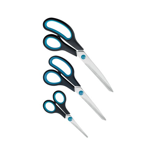 Westcott Easy Grip Scissor Set 130/200/255mm (Pack of 3) N-90027 00 WES91027 Buy online at Office 5Star or contact us Tel 01594 810081 for assistance