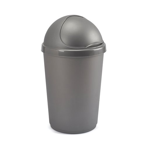 Bullet Bin Lid 50 Litre Silver H10BB2TVW - Whitefurze Limited - WF03234 - McArdle Computer and Office Supplies