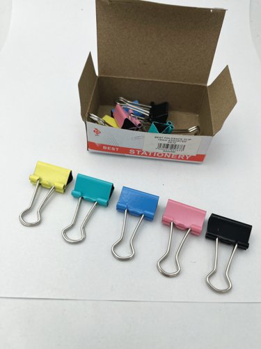 Foldback Clip 19mm Assorted (Pack of 10) 22491 WS22490 Buy online at Office 5Star or contact us Tel 01594 810081 for assistance