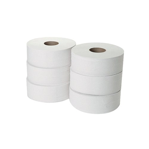 2-Ply Jumbo Toilet Roll 300 Metres (Pack of 6) J26300DS