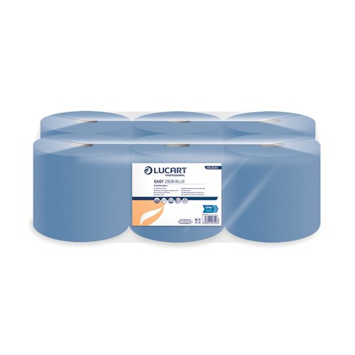 1-Ply Blue Centrefeed Rolls 300mx175mm (Pack of 6) 852660 - WX00755