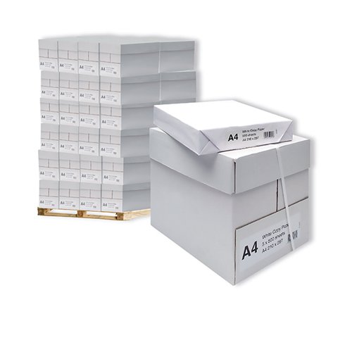 White A4 Copier Box 5 Reams Pallet of 48 Boxes WX01087P