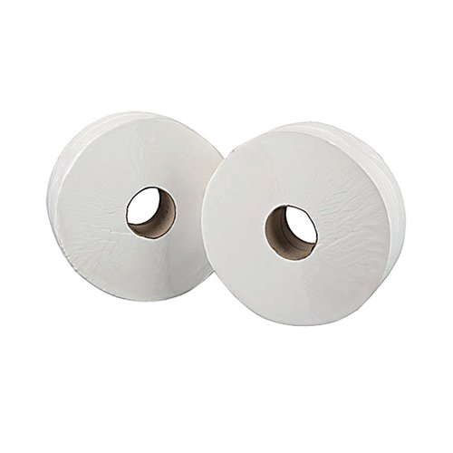 Mini Jumbo White 2-Ply Toilet Roll 150 Metres (Pack of 12) J26150