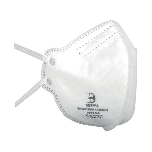FFP2 CE Certified Respirator Face Mask (Pack of 20) BBFFP2 WX07383