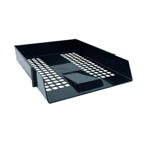 Black Plastic Letter Tray (Pack of 12) WX10050